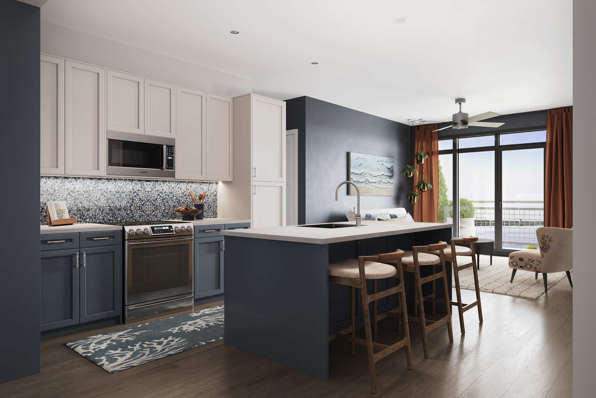 Sapphire Bay Project Pool_interior_kitchen-living